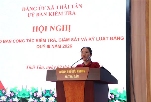 ỦY BAN KIỂM TRA ĐẢNG ỦY XÃ THÁI TÂN TỔ CHỨC HỘI NGHỊ GIAO BAN QUÝ III, TRIỂN KHAI NGHIỆP VỤ CÔNG TÁC KIỂM TRA, GIÁM SÁT