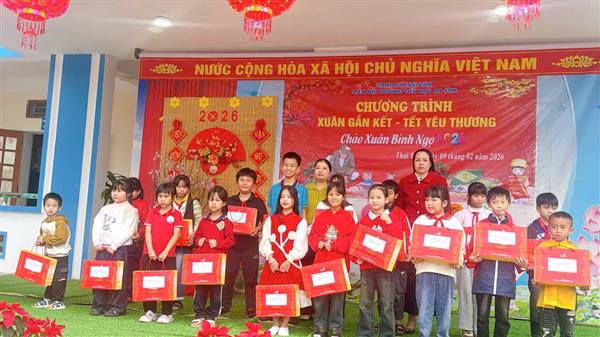 Trường Tiểu học An Sơn tổ chức chương trình “Xuân gắn kết – Tết yêu thương” mừng Xuân Bính Ngọ 2026