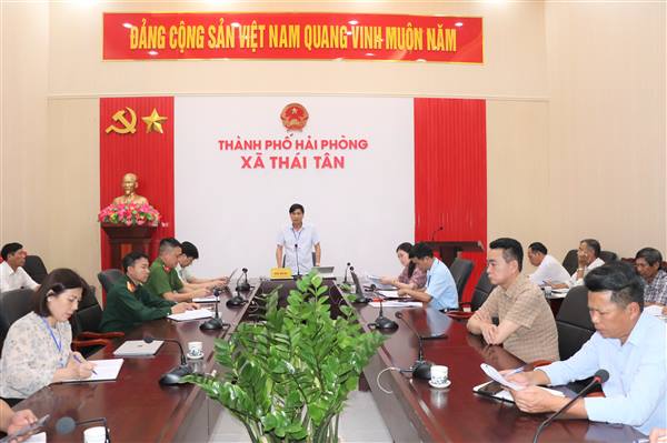 UBND xã Thái Tân họp phiên thường kỳ tháng 4