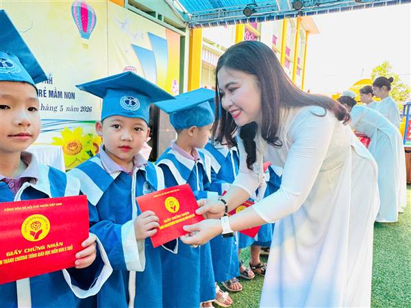 Trường Mầm non Thái Tân tổ chức lễ tri ân học sinh 5 tuổi và ra mắt mô hình “Dân vận khéo”