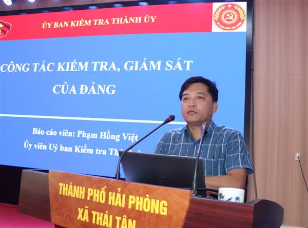 Thái Tân tổ chức hội nghị tập huấn nghiệp vụ công tác kiểm tra, giám sát và kỷ luật của Đảng năm 2026