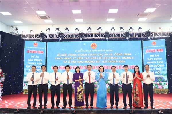 Đồng chí Phó Chủ tịch UBND thành phố Vũ Tiến Phụng dự Lễ khánh thành Dự án xây dựng Trung tâm Nuôi dưỡng, Bảo trợ xã hội Hải Dương tại xã Nam Sách và xã Thái Tân