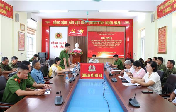 Xã Thái Tân tăng cường đảm bảo trật tự công cộng và hành lang an toàn giao thông
