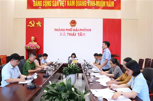 Ban Thường vụ Đảng ủy xã Thái Tân họp phiên thứ 29