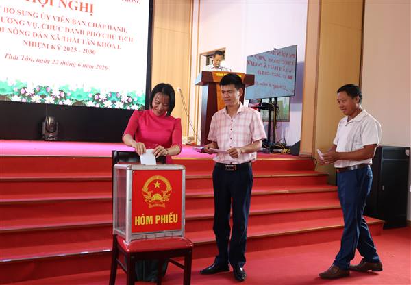 Hội Nông dân xã Thái Tân kiện toàn nhân sự lãnh đạo