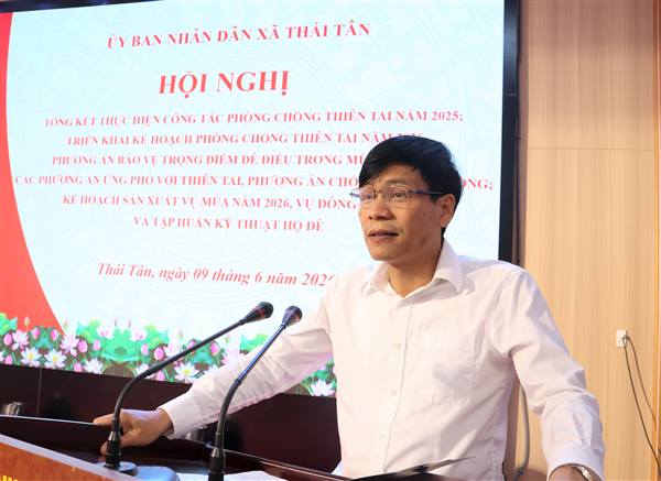 Xã Thái Tân triển khai công tác phòng, chống thiên tai năm 2026