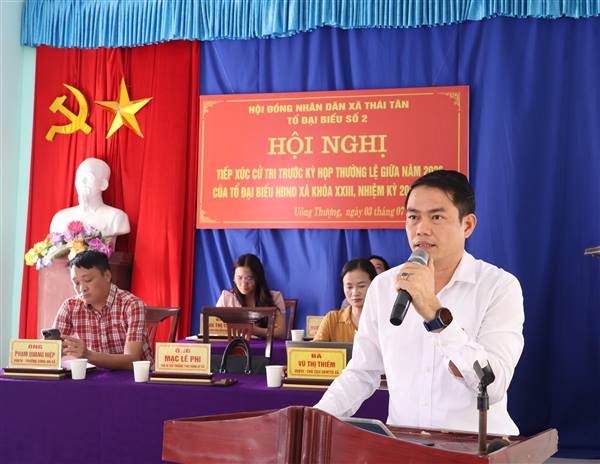 Thái Tân tổ chức hội nghị tiếp xúc cử tri trước Kỳ họp thường lệ giữa năm 2026 HĐND xã khóa XXIII