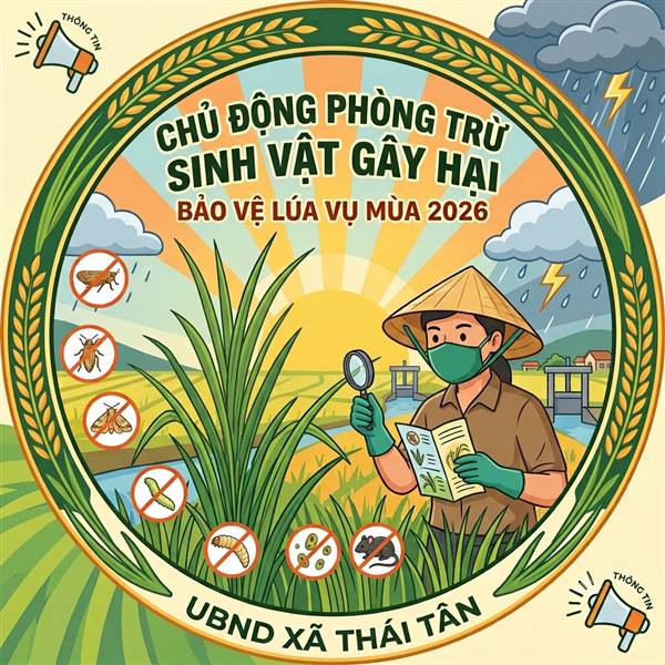 Chủ động phòng trừ sinh vật gây hại, bảo vệ lúa vụ Mùa 2026
