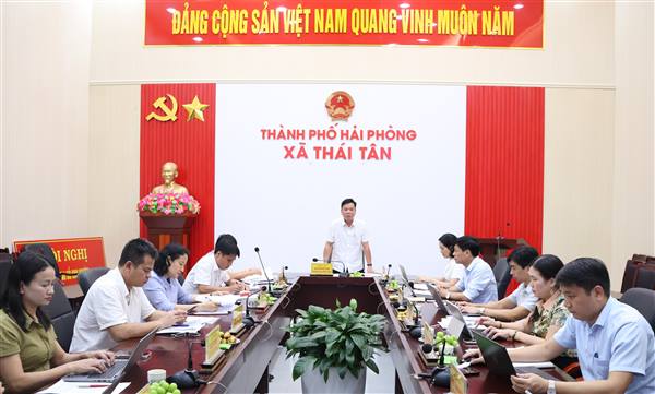 ĐOÀN GIÁM SÁT SỐ 553 LÀM VIỆC TẠI XÃ THÁI TÂN