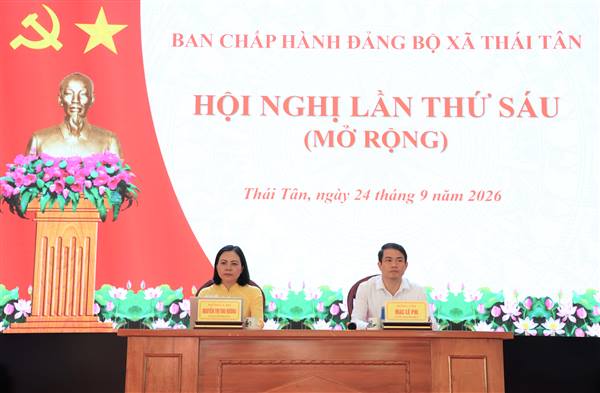 ĐẢNG BỘ XÃ THÁI TÂN TỔ CHỨC HỘI NGHỊ LẦN THỨ SÁU BAN CHẤP HÀNH ĐẢNG BỘ XÃ KHÓA I