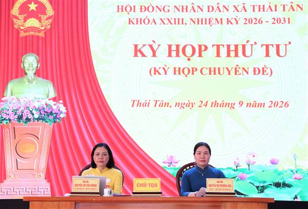 HĐND XÃ THÁI TÂN TỔ CHỨC KỲ HỌP THỨ TƯ, KHÓA XXIII