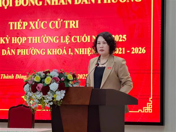 Phường Thành Đông tổ chức hội nghị tiếp xúc cử tri trước kỳ họp HĐND cuối năm 2025