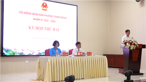 KỲ HỌP THỨ 2 HĐND PHƯƠNGG THÀNH ĐÔNG KHOÁ I, NHIỆM KỲ 2021 - 2026 