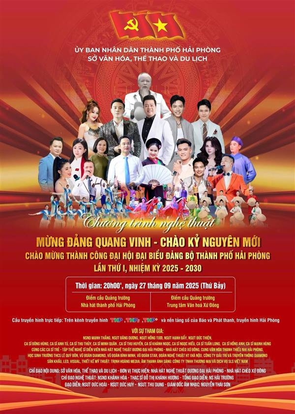 CHƯƠNG TRÌNH NGHỆ THUẬT "MỪNG ĐẢNG QUANG VINH - CHÀO KỶ NGUYÊN MỚI"