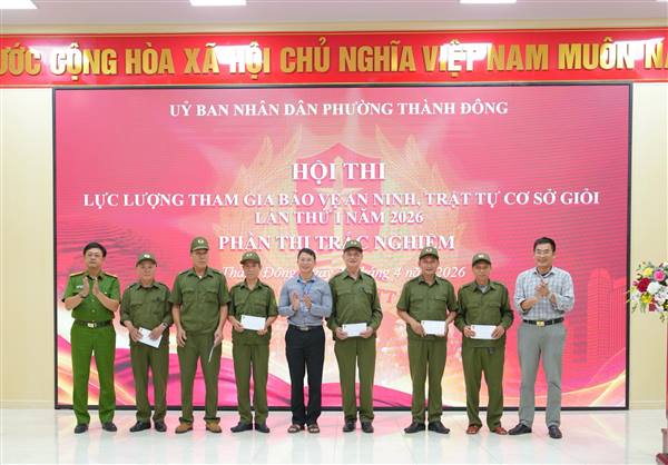 Phường Thành Đông tổ chức Hội thi trực tuyến "Lực lượng bảo vệ an ninh, trật tự ở cơ sở năm 2026"