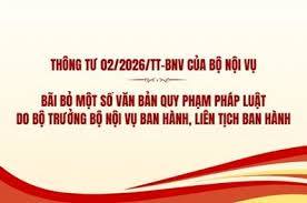 THÔNG TƯ Bãi bỏ một số văn bản quy phạm pháp luật do Bộ trưởng Bộ Nội vụ ban hành, liên tịch ban hành