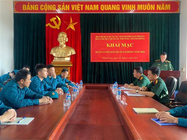 Ban Chỉ huy quân sự phường Thành Đông tổ chức huấn luyện Dân quan cơ động năm 2026