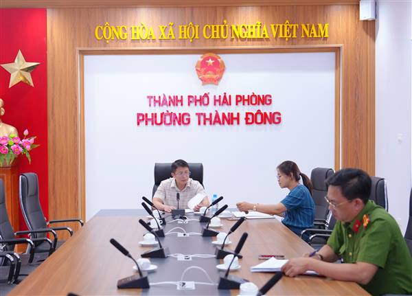 Phường Thành Đông tham dự hội nghị trực tuyến về triển khai cơ sở dữ liệu đất đai