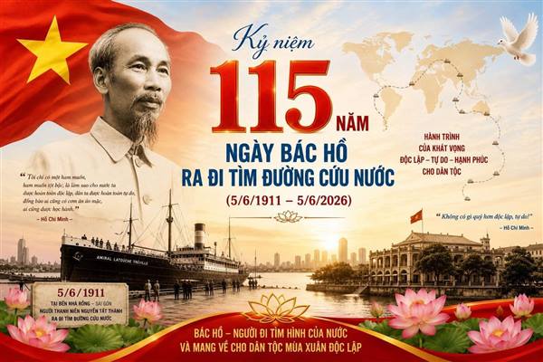 115 năm Ngày Bác Hồ ra đi tìm đường cứu nước (5/6/1911-5/6/2026): Sự kiện mở đầu cho hành trình vĩ đại của dân tộc Việt Nam