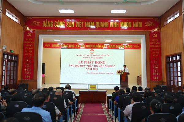 Phường Thành Đông phát động ủng hộ quỹ "Đền ơn đáp nghĩa" năm 2026