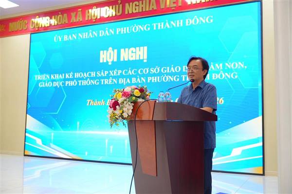 Hội nghị triển khai kế hoạch sắp xếp các cơ sở giáo dục Mầm non, phổ thông công lập trên địa bàn