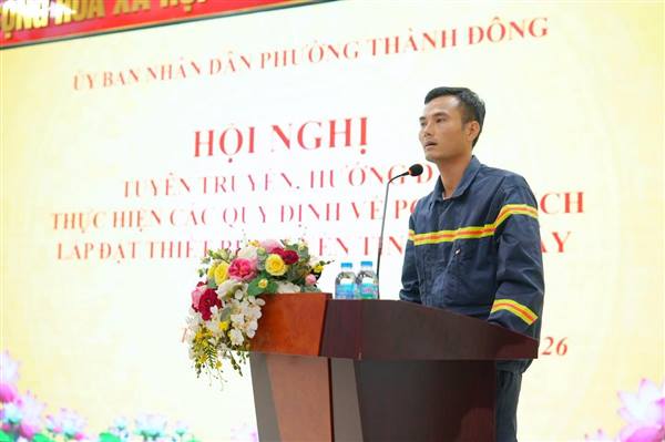 UBND phường  Thành Đông tổ chức tuyên truyền Luật phòng chát, chữa cháy và cứu nạn cứu hộ
