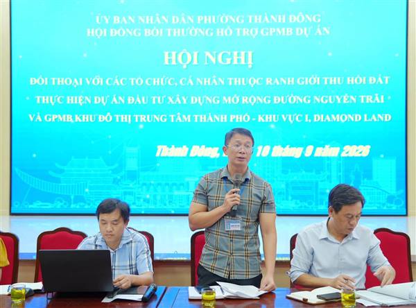 Phường Thành Đông đối thoại về công tác giải phóng mặt bằng