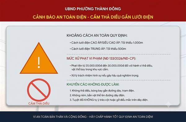Chung tay ngăn ngừa tai nạn điện và sự cố lưới điện do thả diều