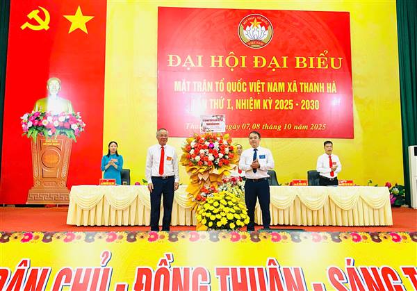 Khai mạc phiên thứ nhất, Đại hội đại biểu MTTQ Việt Nam xã Thanh Hà lần thứ I, nhiệm kỳ 2025-2030