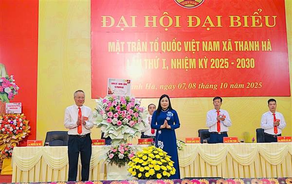 Đại hội đại biểu MTTQ Việt Nam xã Thanh Hà lần thứ I, nhiệm kỳ 2025-2030 thành công tốt đẹp