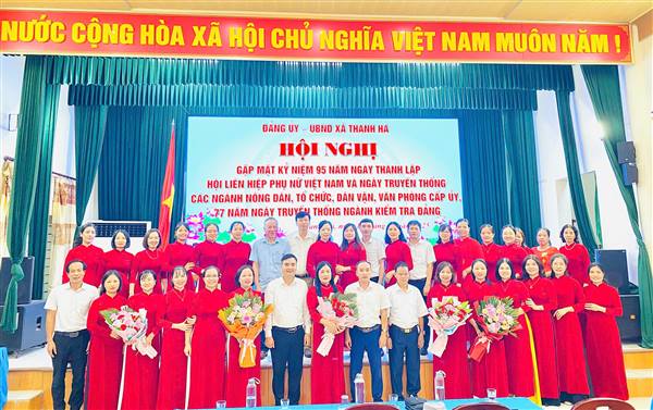 Xã Thanh Hà tổ chức gặp mặt kỷ niệm 95 năm Ngày thành lập Hội Liên hiệp Phụ nữ Việt Nam và Ngày truyền thống các ngành