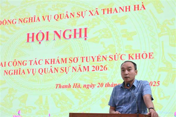 Xã Thanh Hà triển khai công tác khám sơ tuyển sức khỏe nghĩa vụ quân sự năm 2026