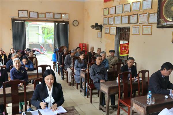 Đồng chí Bí thư Đảng ủy xã dự sinh hoạt thường kỳ tháng 11 Chi bộ thôn 7