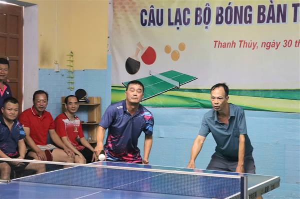 Nhiều trận đấu hấp dẫn tại Giải vô địch bóng bàn xã Thanh Hà năm 2025