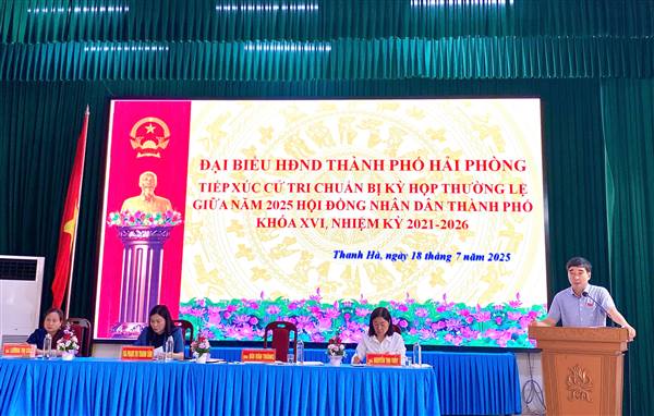 Tổ đại biểu HĐND thành phố Hải Phòng khóa XVI tiếp xúc cử tri trước kỳ họp thường lệ giữa năm 2025