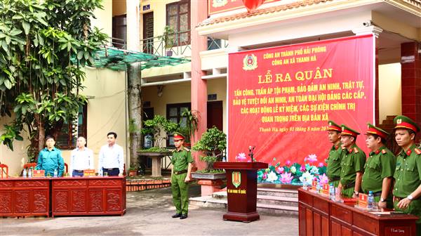 Công an xã Thanh Hà ra quân tấn công, trấp áp tội phạm, bảo đảm an ninh trật tự, an toàn Đại hội Đảng các cấp, các hoạt động Lễ kỉ niệm, các sự kiện chính trị quan trọng trên địa bàn