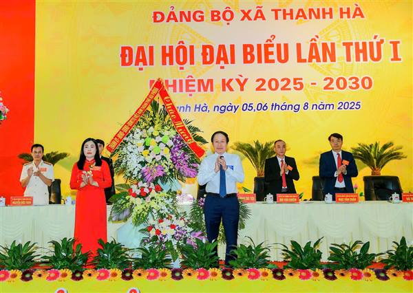 Đại hội đại biểu Đảng bộ xã Thanh Hà lần thứ I, nhiệm kỳ 2025-2030 thành công tốt đẹp