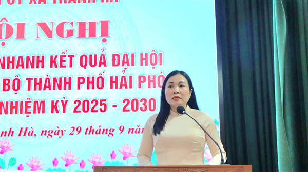 Đồng chí Phạm Thị Thanh Tâm, Thành ủy viên, Bí Thư Đảng ủy được chỉ định là 01 trong 44 đại biểu chính thức của thành phố Hải Phòng dự Đại hội đại biểu toàn quốc lần thứ XIV của Đảng