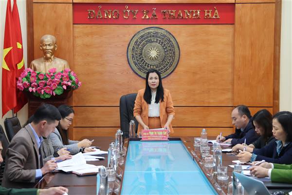 Thanh Hà tổ chức hội nghị nghe báo cáo tiến độ thực hiện các nhiệm vụ chuẩn bị cho công tác bầu cử đại biểu Quốc hội và HĐND các cấp