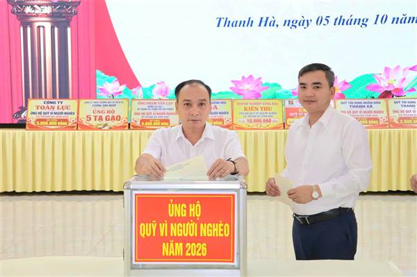 Thanh Hà phát động ủng hộ Quỹ “Vì người nghèo” năm 2026