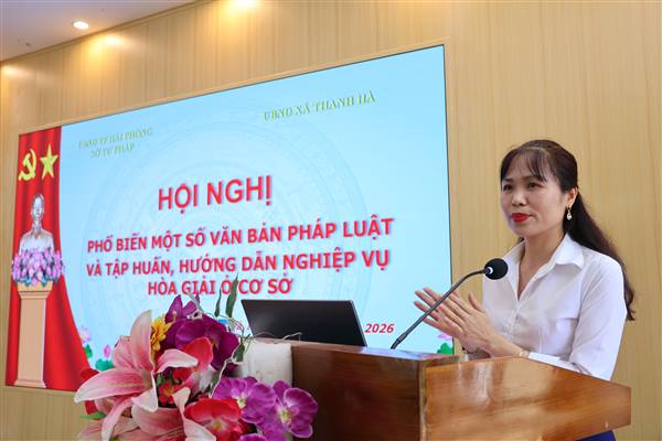 Xã Thanh Hà tập huấn, tuyên truyền, phổ biến giáo dục pháp luật năm 2026
