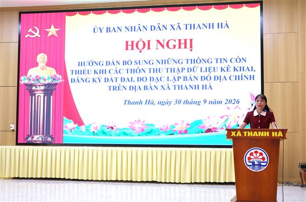  Thanh Hà đẩy mạnh thu thập dữ liệu kê khai, đăng ký đất đai, đo đạc lập bản đồ địa chính trên địa bàn xã