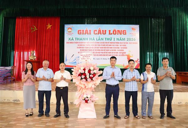 Tổ chức giải Vô địch Cầu lông xã Thanh Hà lần thứ I năm 2026