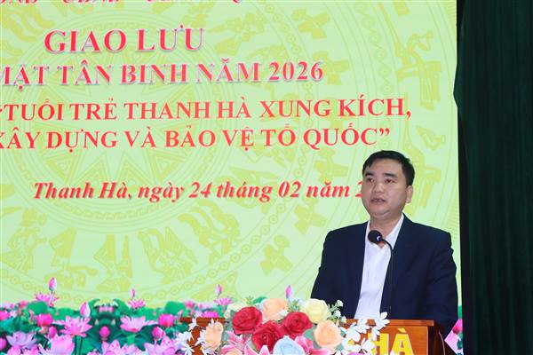 Xã Thanh Hà gặp mặt tân binh lên đường nhập ngũ năm 2026.