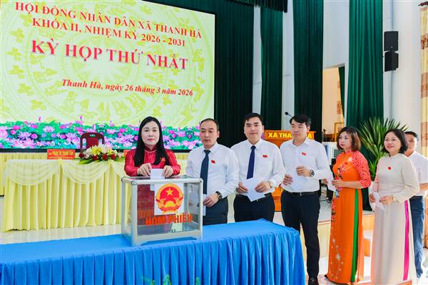HĐND xã Thanh Hà khoá II tổ chức kỳ họp thứ nhất để kiện toàn chức danh lãnh đạo chủ chốt