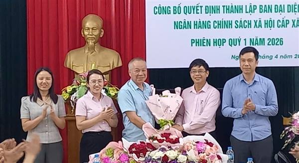 Công bố Quyết định thành lập Ban đại diện Hội đồng Quản trị Ngân hàng Chính sách xã hội xã Thanh Hà