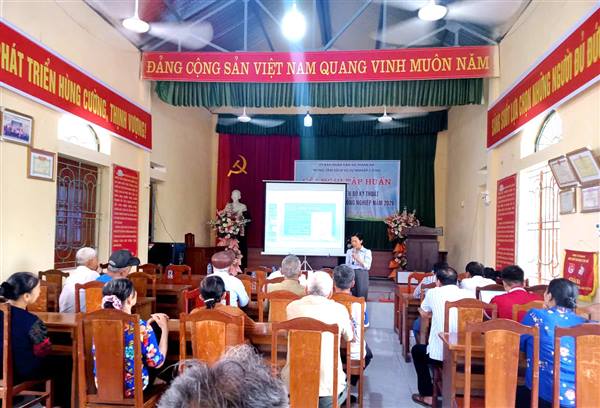 Tập huấn kỹ thuật chăm sóc và phòng trừ sâu bệnh cho cây vải và quất trái vụ