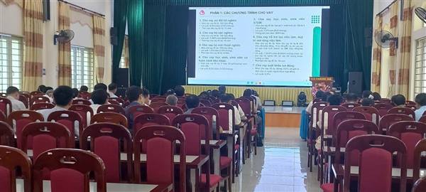Phòng giao dịch NHCSXH Thanh Hà tập huấn nghiệp vụ ủy thác cho vay thông qua các tổ chức Chính trị - xã hội