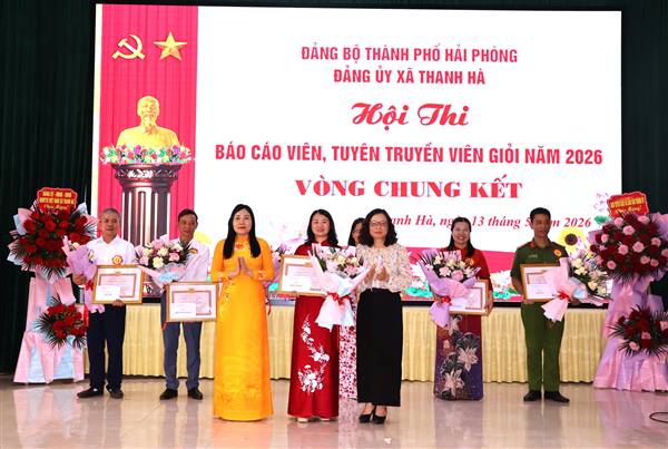Đảng uỷ xã Thanh Hà tổ chức vòng chung kết hội thi báo cáo viên, tuyên truyền viên giỏi năm 2026