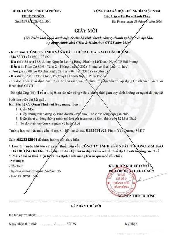 Cảnh báo mạo danh cán bộ thuế để lừa đảo